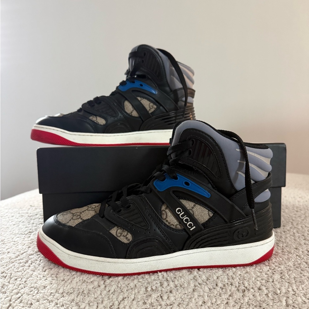 Gucci Men’s Basketball Sneaker “Black Demetra” Size 7+ / US 8